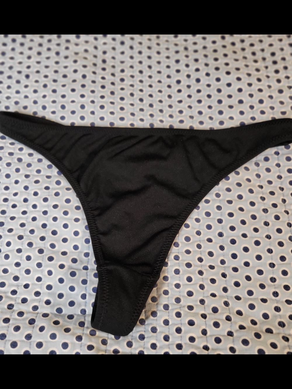 Women's Black Thong